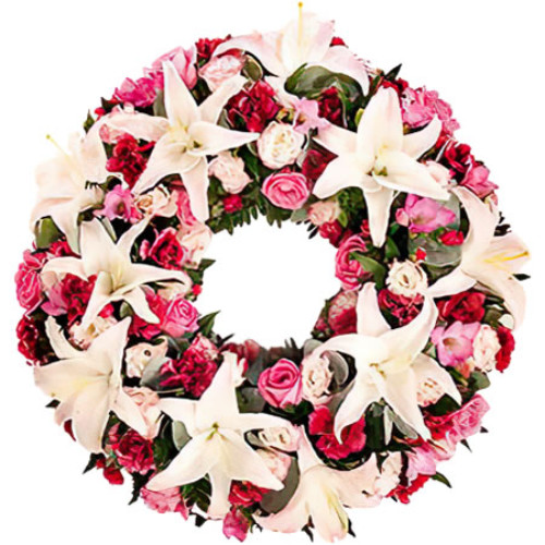 Wreath of Flowers Rosy Peace