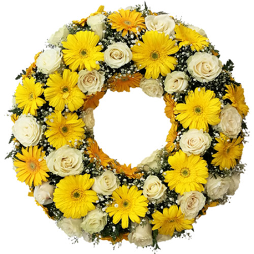 Wreath of Flowers Yellow Mixture
