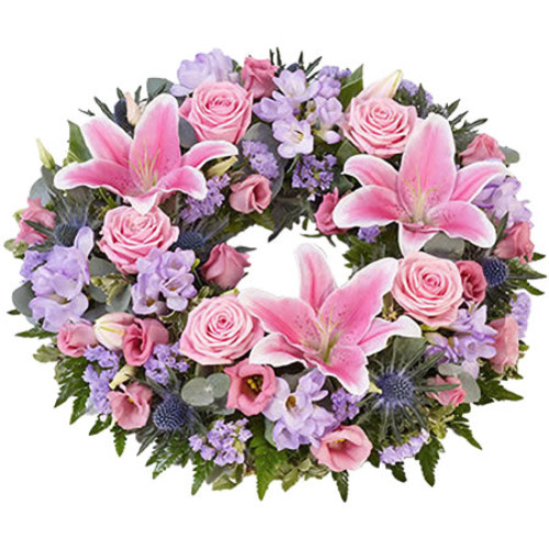 Wreath of Flowers Solemn Tribute